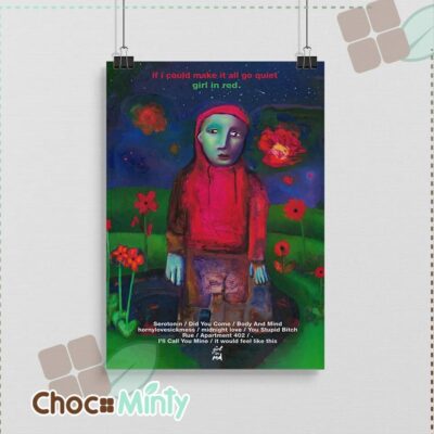 Girl In Red Poster, If You Could Make It Go Quiet Poster Wall Art